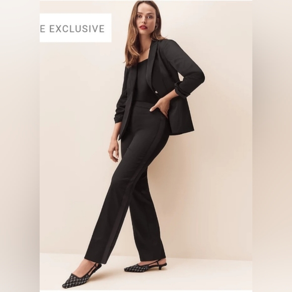 The Slim Straight Tuxedo Pant in Sateen - Picture 2 of 16